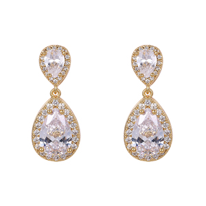 Nuovi Orecchini a Perno Weiman con Zirconia Cubica e Cristalli CZ, Trendy in Oro per Spose, Anniversari e Feste, Ottima Idea Regalo - Product Image 2