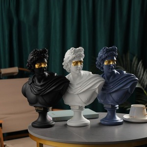 Vente en gros de figurines grecques pour la décoration de la maison <span class=keywords><strong>Apollo</strong></span> Diana, sculpture en résine simulée en plâtre, statue scandinave pour le salon - Product Image 2
