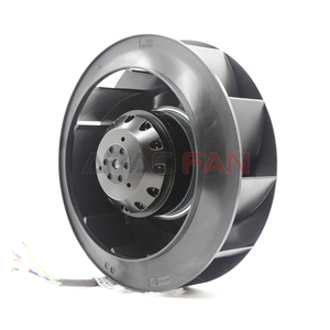 พัดลมระบายความร้อนขนาดกะทัดรัด R2D220-AB02-10 ขนาด 220 มม. 400VAC 2550 รอบต่อนาที 780CFM 180 วัตต์ แบบแรงเหวี่ยงสามเฟส - Product Image 1