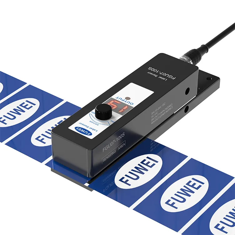 Sensor de etiquetas para máquina etiquetadora de equipos totalmente automática, sensor de etiquetas transparente, 2