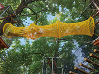 Red de Cuerdas de Arcoíris para Juegos al Aire Libre, Entrenamiento y Aventura para Niños - Estructura de Escalada para Parque de Aventuras, Equipo Escolar para Ejercicio