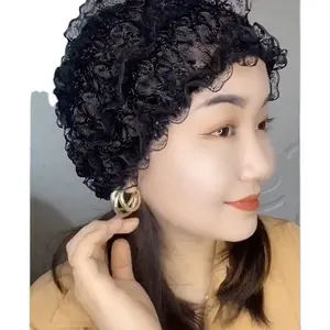 2022 yeni tasarım sıcak müslüman kap Hui bayan eşarp kapak beyaz saç moda dantel güzellik Net kırmızı şapka müslüman dip Baotou kapak