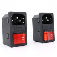 Prise d'alimentation AC14-F16 IEC C14 3 en 1 combinée avec interrupteur et porte-fusible, montage sur panneau, prise d'alimentation AC