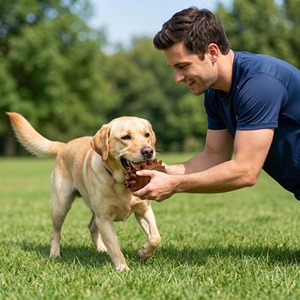 Jouet pour chien Super Chewer personnalisé en caoutchouc naturel, texture ondulée et rebondissante, jouet durable pour chiens agressifs - Product Image 6