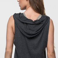 Haut de gamme en gros pour femme, avec logo, pour la course et la gym, uni, sans motif, débardeur ou sweat à capuche