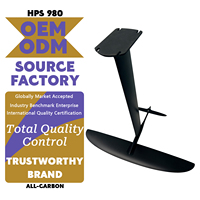 Kit complet d'hydrofoil HPS 980 : aile avant, mât, aile arrière, foil de surf, foil de pumping en carbone, haute performance, vent léger, sports nautiques