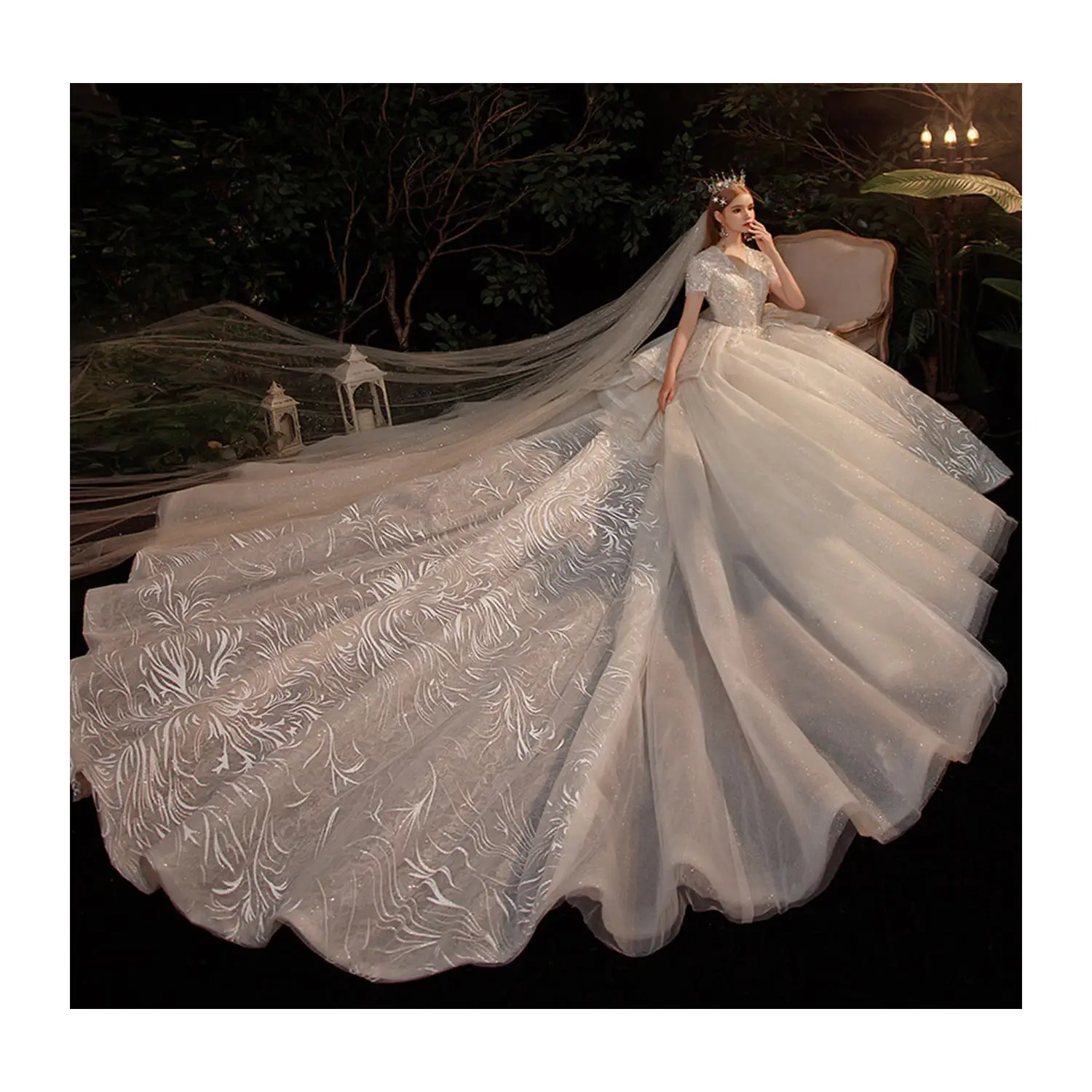 Bridal Dresses Wedding Party For Lady Bridal Gown Beaded Bridal Dresses Gowns Lace Simple Luxury Wholesale Wedding Dresses