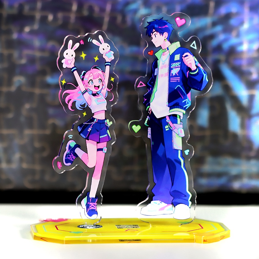 Aoyu Acrylic Standees Gril Spinning Acrylic Standees Custom Your Own Design Uv Printing No MOQ