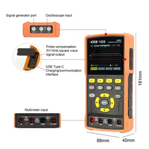 Oscilloscope multimètre générateur de signaux portable VICTOR 152S 3 en 1, 50 MHz double canal, écran couleur 3,2 pouces, stockage de formes d'onde - Product Image 3