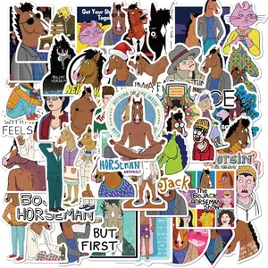 Pegatinas de dibujos animados de BoJack Horseman America para niños, pegatinas de Anime para Skateboard, equipaje y portátil, 50 unidades - Product Image 1