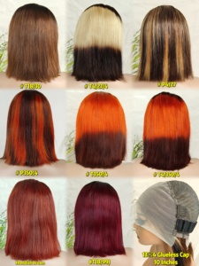 วิกผมแท้ทรงบ็อบวิก<span class=keywords><strong>ผม</strong></span>หนาสี150% เบอร์กันดี - Product Image 6