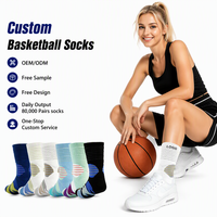Chaussettes de sport en coton haute élasticité pour jeunes, idéales pour le basketball, avec logo sous le pied – Offre Spéciale