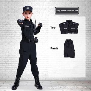 子供用キャリアデーコスチュームプロパフォーマンスコスプレコスチュームおもちゃアクセサリー付きキッズダークブルーパイロットコスチューム - Product Image 6