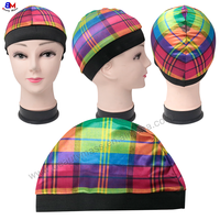 Nouvelle arrivée Haïti drapeau personnalisé vague casquette Satin bande élastique soyeux vague casquette hommes confortable