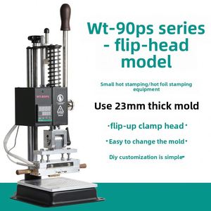 Machine de marquage <span class=keywords><strong>à</strong></span> <span class=keywords><strong>chaud</strong></span> et d'embossage <span class=keywords><strong>à</strong></span> tête basculante série WT-90PS avec <span class=keywords><strong>dorure</strong></span> pour marques de commerce <span class=keywords><strong>DIY</strong></span> - Product Image 5