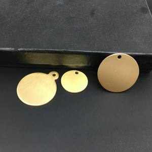 תגית מתכת נחושת טהורה תגית תלייה חריטה לחיות מחמד ריקה עגולה פליז תגית כלב חריטה בלייזר - Product Image 3