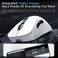 Mouse komputer lampu latar LED tipis 2.4G BT, Mouse komputer nirkabel dengan tiga Mode pengisian daya untuk PC Laptop Gaming PC pengisian daya kustom