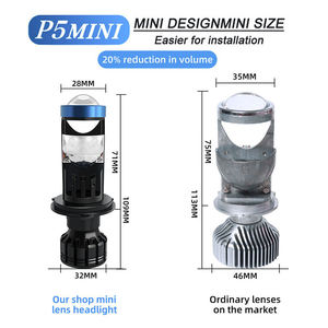 Faros LED OEM P5 de Alta Potencia, Bombillas de Proyector Mini H4, Lente de Proyector Láser Bi-LED Mini H7, H7 H4 P5 para Autos Universales - Product Image 6
