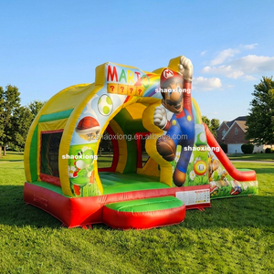 Château gonflable commercial d'extérieur pour enfants et tout-petits, château gonflable à thème de dessin animé avec toboggan, maison de rebond gonflable avec souffleur - Product Image 3