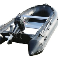 Bateau de pêche épaissi Stormboat, bateau pneumatique, bateau de sauvetage d'urgence, bateau de pêche gonflable à fond en alliage d'aluminium