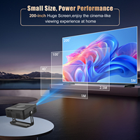 Projecteur K7 le plus vendu en 2025, vente en gros d'usine, système d'exploitation Android 13 natif, mise au point automatique intelligente, BT 1080P, 300 lumens, haut-parleur, projecteur de cinéma