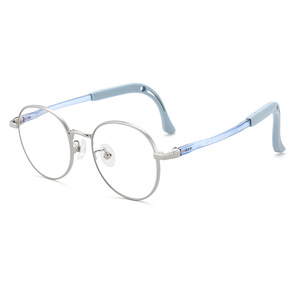 Nouvelles lunettes pour enfants en PPSU, monture ronde en plastique et acier, antidérapantes, monture complète pour élèves du primaire, design à flux d'eau - Product Image 3