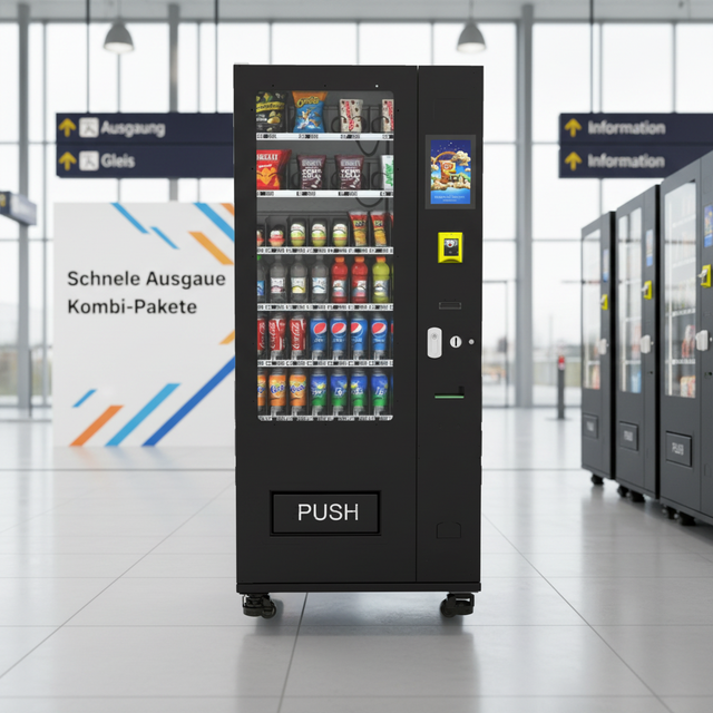 European Small Refrigerated Vending Machine for Foods and Drinks with Anti-Theft Shipment Detection