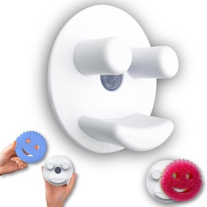 <b>Plastic</b> <b>Kitchen</b> Bathroom Storage Sponge Holder with Suction Cup Organizer for Holding Smile Sponges - Product Image 5