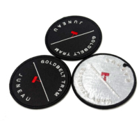 Applique de presse à chaud personnalisée ronde à point partiel fer sur patch