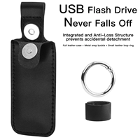 Nouvelle clé USB promotionnelle en cuir PU avec bracelet, logo personnalisé, interface 2.0/3.0/3.2, 8 Go-64 Go, réutilisable, garantie de 2 ans