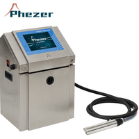 Mesin Printer Label Inkjet CIJ Karakter Kecil Otomatis Penuh Phezer P1920, Pengeringan Cepat, Mesin Pengkodean Tanggal Produksi
