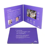 Pantalla lcd tft personalizada, folleto de vídeo para invitación, 7 pulgadas, tarjeta de felicitación