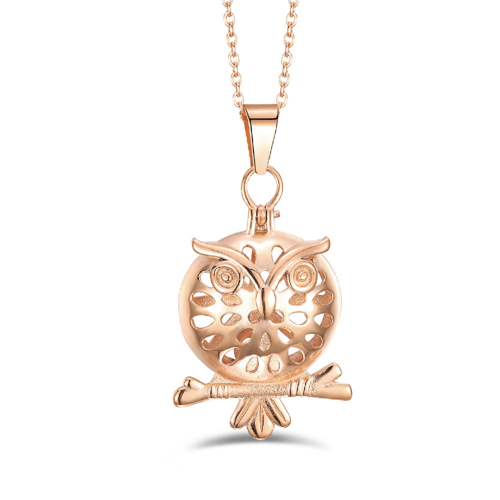 Hibou zpp1215 en or rose