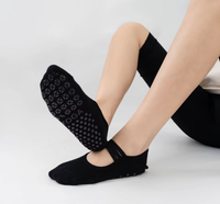 Chaussettes de sport professionnelles antidérapantes en coton peigné tricoté pour yoga, pilates, danse et trampoline