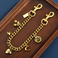 Rantai Tas Emas Vintage, Liontin Hati Manis Bintang Ceri, Tali Tas Ekstensi, Rantai Logam Dekoratif, Aksesoris DIY