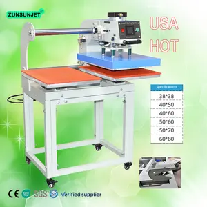 Best Large Size 60*80Cm 60 80 Heat Press Machine Sublimadora Plancha Double Station Heat Press Machine Semi Automatic