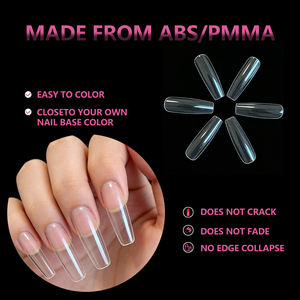 JIEYU Vente en gros d'usine PMMA/ABS Moyen Clair Couverture Complète N'endommage <span class=keywords><strong>pas</strong></span> les Ongles French Lady <span class=keywords><strong>Faux</strong></span> Ongles Réutilisables - Product Image 6