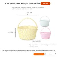 Panier de rangement circulaire en corde de coton chenille pastel avec poignées, écologique, multifonctionnel, pour la salle de bain de bébé, la chambre d'enfant, la crèche