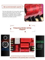 Répartiteur de fréquences Gertsound AD112-b en cuivre, 2 voies audio, 6,5-8 pouces, 300W, pour aigus/tonalités basses, accessoires pour 4-8 haut-parleurs
