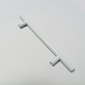 Pure White High-end Stainless Steel or Iron Cabinet Handles for Kitchen &amp; Hotel Use Modern Design Customizable - Product Image 2