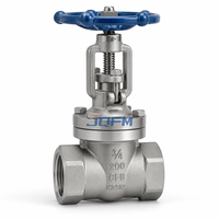 Vanne à opercule en acier inoxydable CF8 à extrémités filetées NPT, tige montante OS&Y, à volant, compacte, en ligne