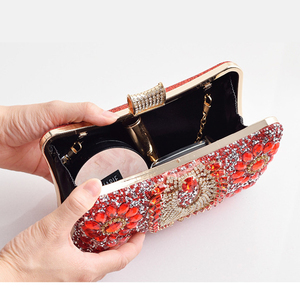 Nuova Borsa di Lusso dal Design Elegante, Pochette Dorata alla Moda per Donne, Clutch con Motivo a Rombi e Borse <span class=keywords><strong>da</strong></span> <span class=keywords><strong>Sera</strong></span> per Signore - Product Image 4