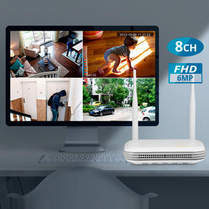 Système de sécurité domestique KERUI 6MP NVR avec caméras WIFI, <span class=keywords><strong>surveillance</strong></span> vidéo 8 canaux, caméra réseau intérieure/extérieure, double écran, CCTV ICSEE - Product Image 2
