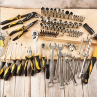 Juego de Herramientas Manuales con Llaves de Tubo y Llaves Inglesas, 116 Piezas, Métricas, con Estuche Rígido, para Reparaciones en el Hogar, Nuevo Diseño