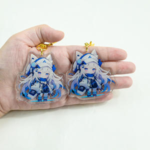 Juno креативный двухсторонний акриловый брелок с принтом, лазерная резка, аниме, голографический Радужный Блеск, эпоксидный Шарм для сумки - Product Image 4