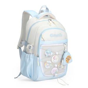 Sac à dos d'étudiant à fermeture éclair étanche de grande capacité Protection contre la réduction de la charge Doublure en polyester pour les élèves du primaire - Product Image 6