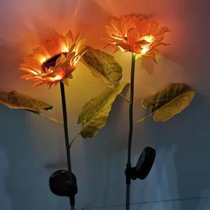 Solar Garden Lights Sunflower Led Outdoor Solar Powered Water Resistant Free Standing With <b>Battery</b> Included - Product Image 1
