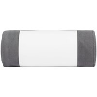 Serviette de yoga en suède super absorbante et antidérapante pour Bikram, tapis de yoga, équipement de fitness et de Pilates, gris, 26,5" x 72"