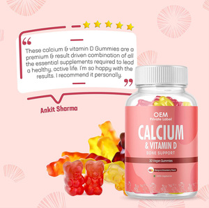 Oem טבעי תות סידן מגנזיום gummies מותאם אישית ויטמין טבעי תוספי סידן - Product Image 4