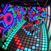 Proveedor de Equipos para Áreas de Juego Interiores, Baldosas Interactivas LED Pixel para Piso, para Zonas Infantiles en Centros Comerciales